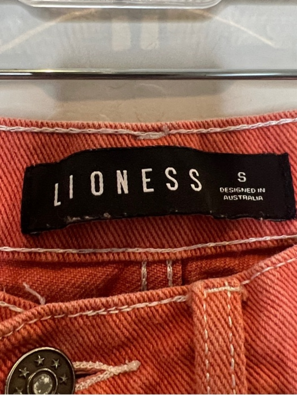 Lioness Light Orange/Peach oversized cargo pants size Small - Picture 2 of 12